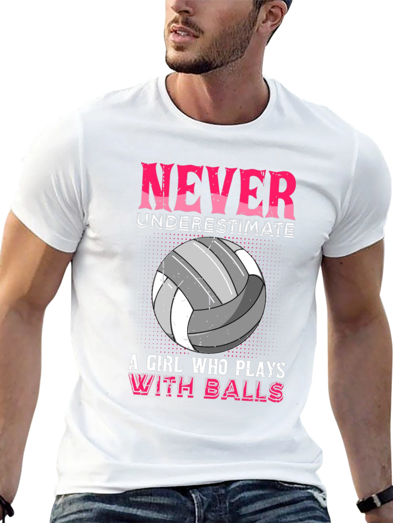 Never Underestimate Volleyball Girl T-Shirt