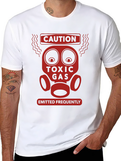 Caution Toxic Gas Funny Graphic T-Shirt