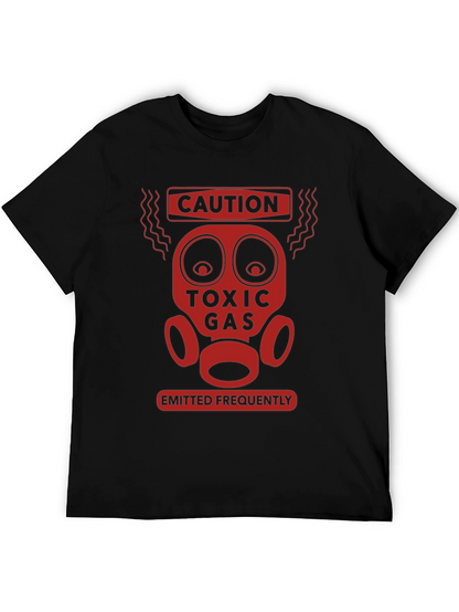 Caution Toxic Gas Funny Graphic T-Shirt