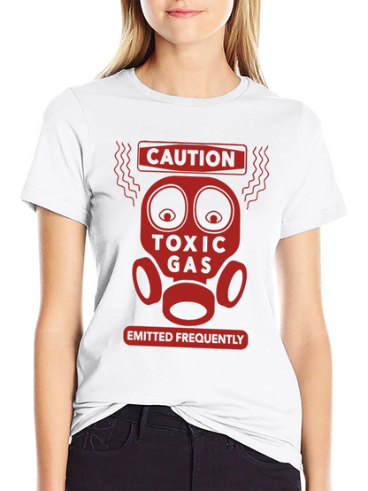 Caution Toxic Gas Funny Graphic T-Shirt
