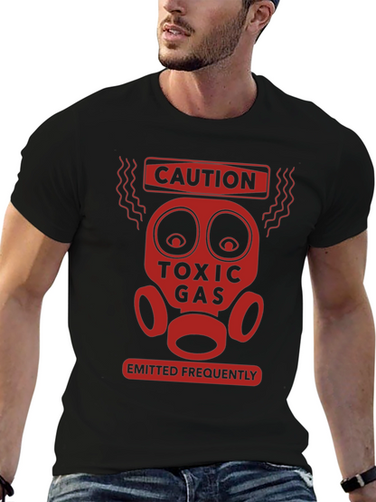 Caution Toxic Gas Funny Graphic T-Shirt