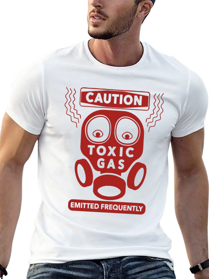Caution Toxic Gas Funny Graphic T-Shirt