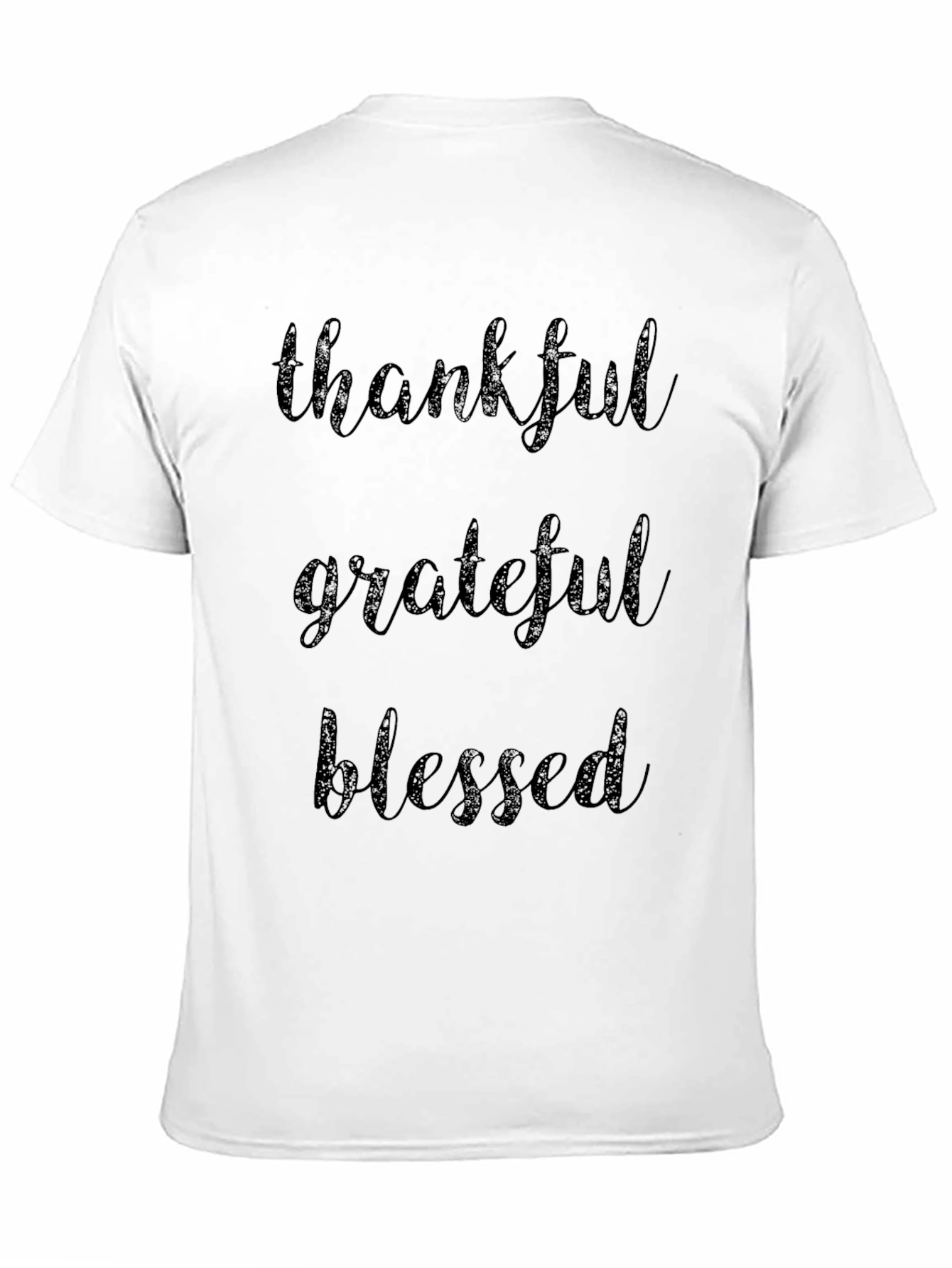 Thankful Grateful Blessed Black T-Shirt