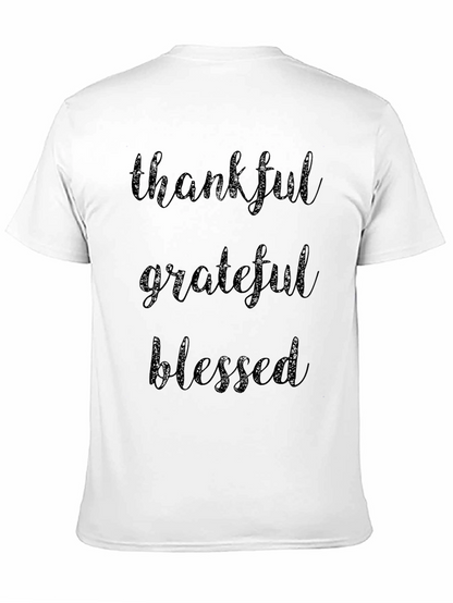 Thankful Grateful Blessed Black T-Shirt