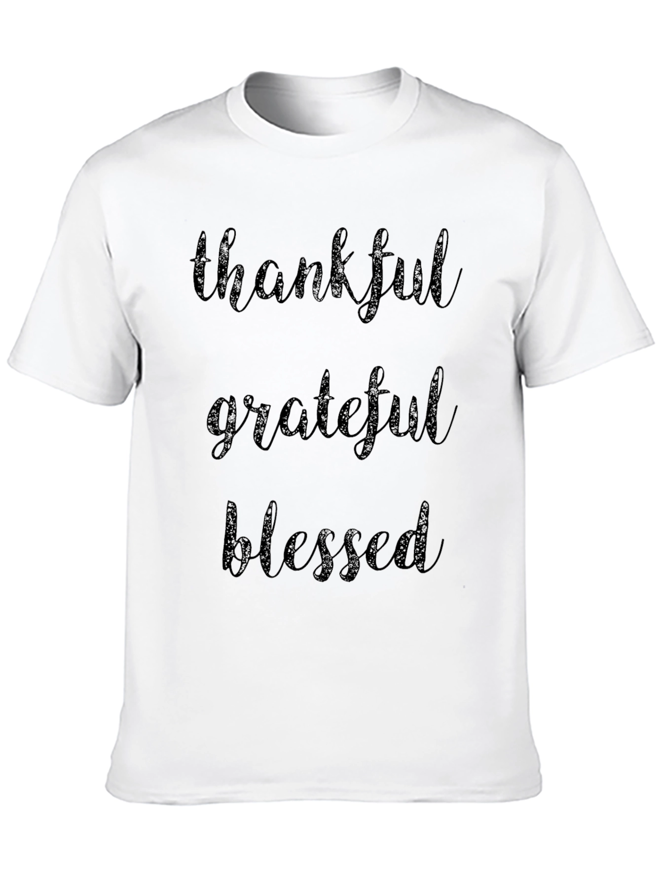 Thankful Grateful Blessed Black T-Shirt