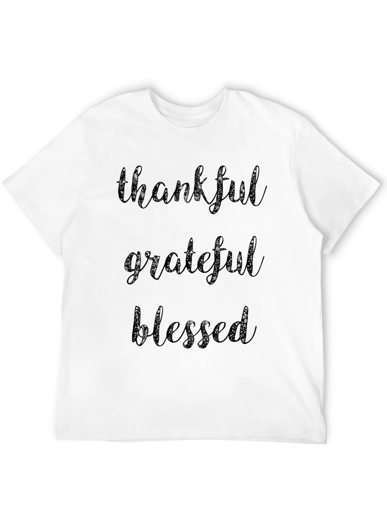 Thankful Grateful Blessed Black T-Shirt