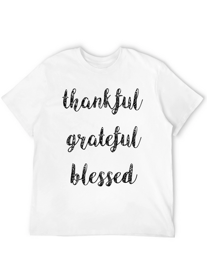 Thankful Grateful Blessed Black T-Shirt