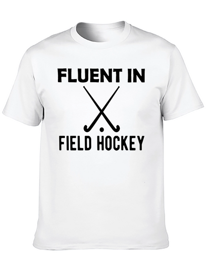 Fluent In Field Hockey Black T-Shirt