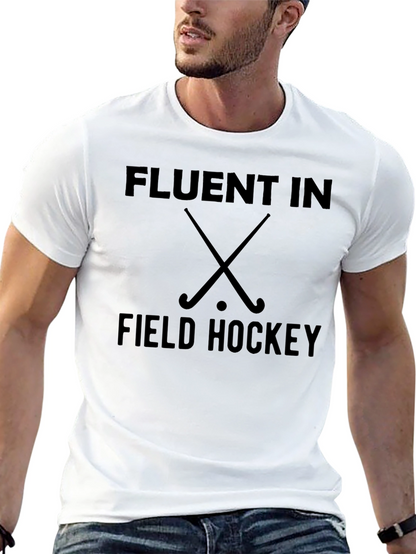Fluent In Field Hockey Black T-Shirt