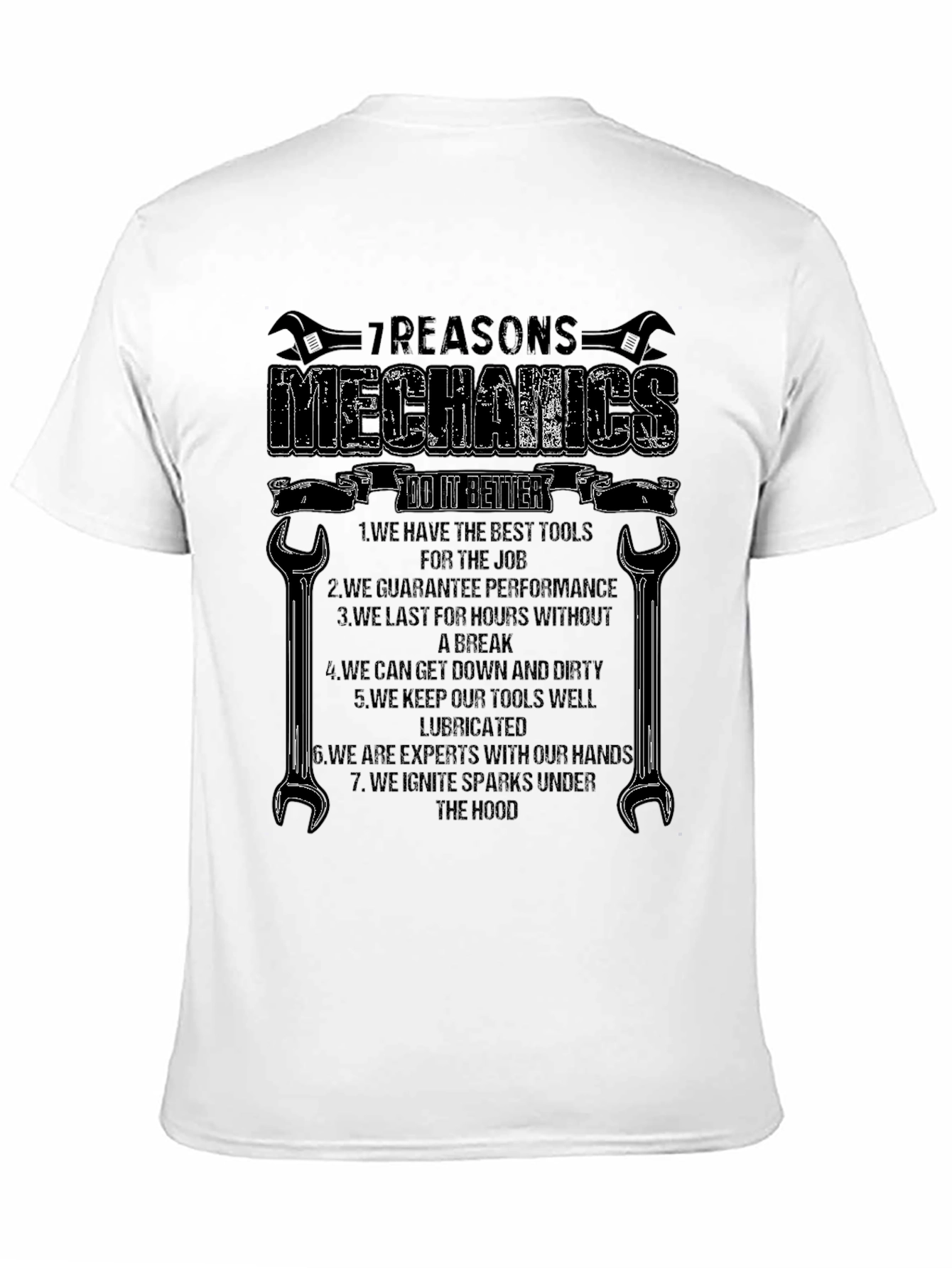 Mechanics 7 Reasons Graphic T-Shirt