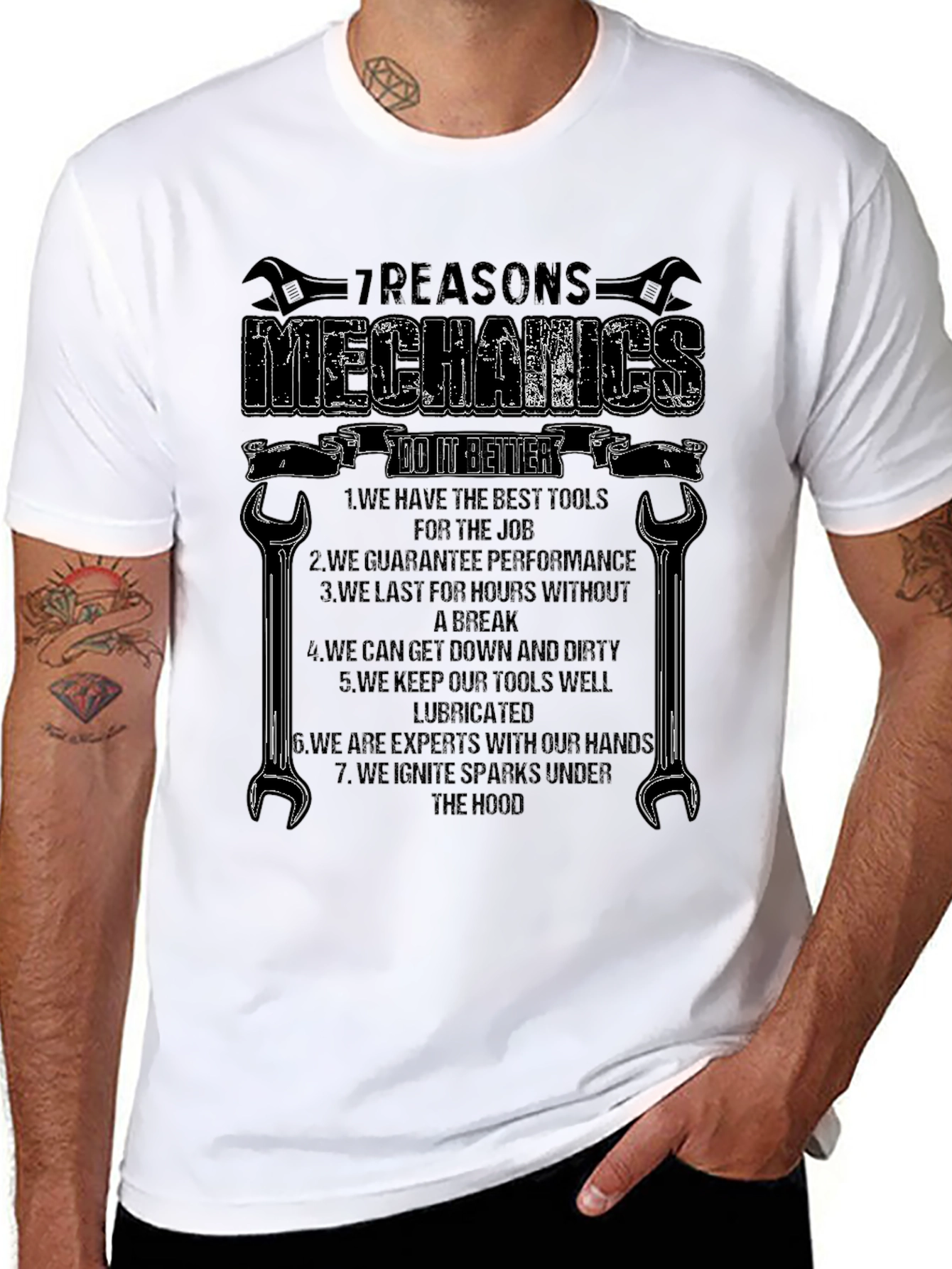 Mechanics 7 Reasons Graphic T-Shirt