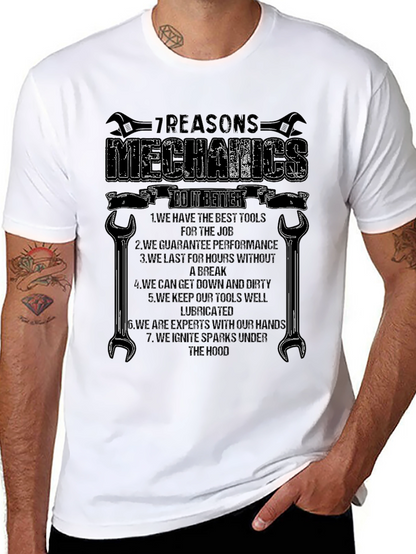 Mechanics 7 Reasons Graphic T-Shirt