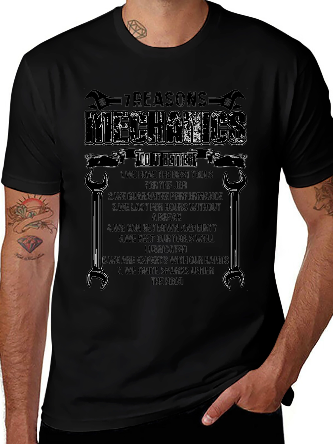Mechanics 7 Reasons Graphic T-Shirt