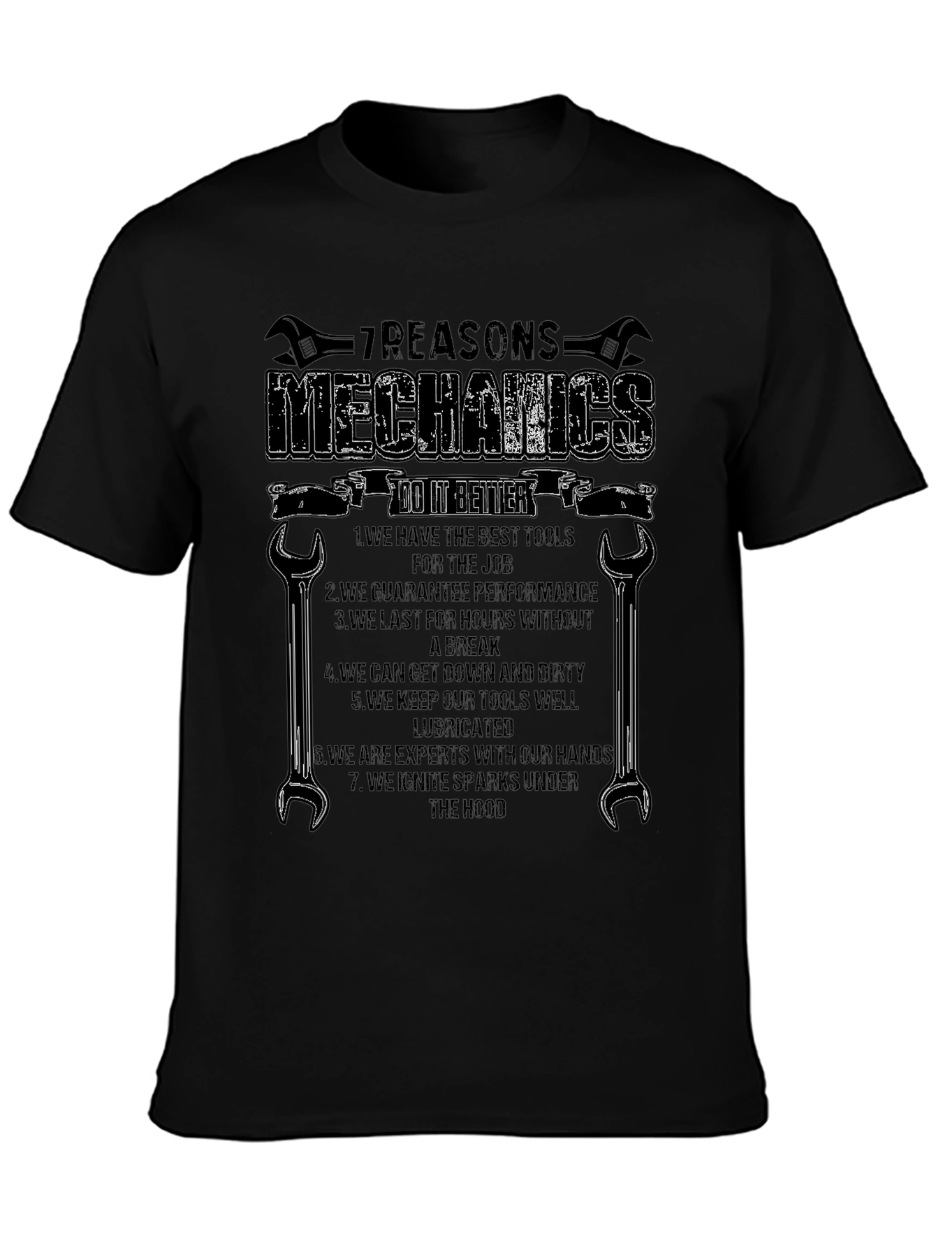 Mechanics 7 Reasons Graphic T-Shirt