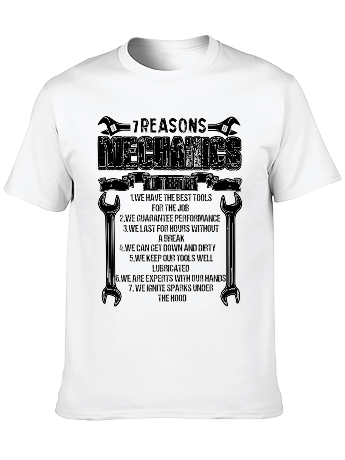 Mechanics 7 Reasons Graphic T-Shirt