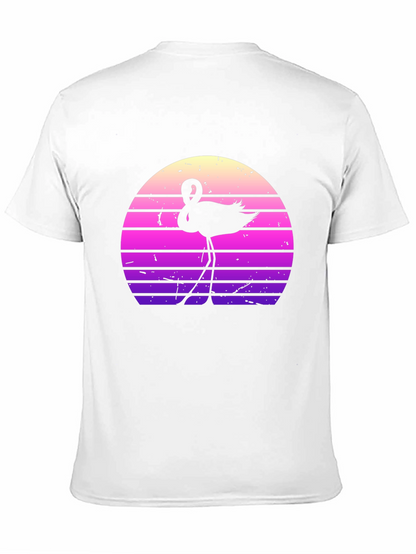 Retro Flamingo Sunset Graphic Tee