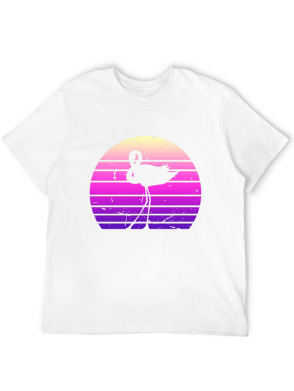 Retro Flamingo Sunset Graphic Tee