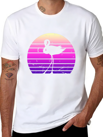 Retro Flamingo Sunset Graphic Tee