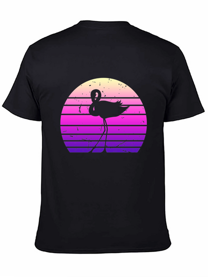 Retro Flamingo Sunset Graphic Tee