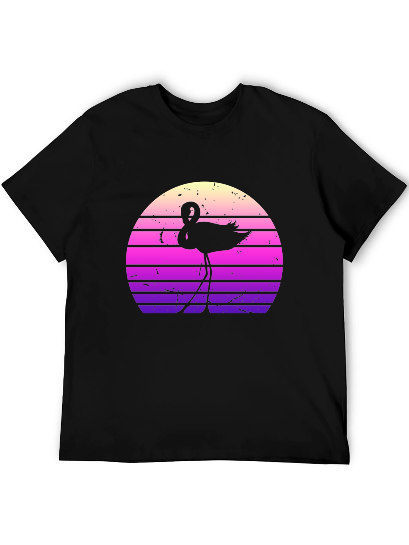 Retro Flamingo Sunset Graphic Tee
