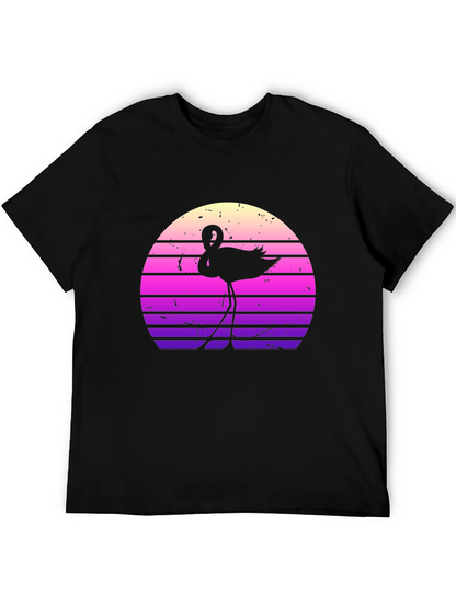 Retro Flamingo Sunset Graphic Tee