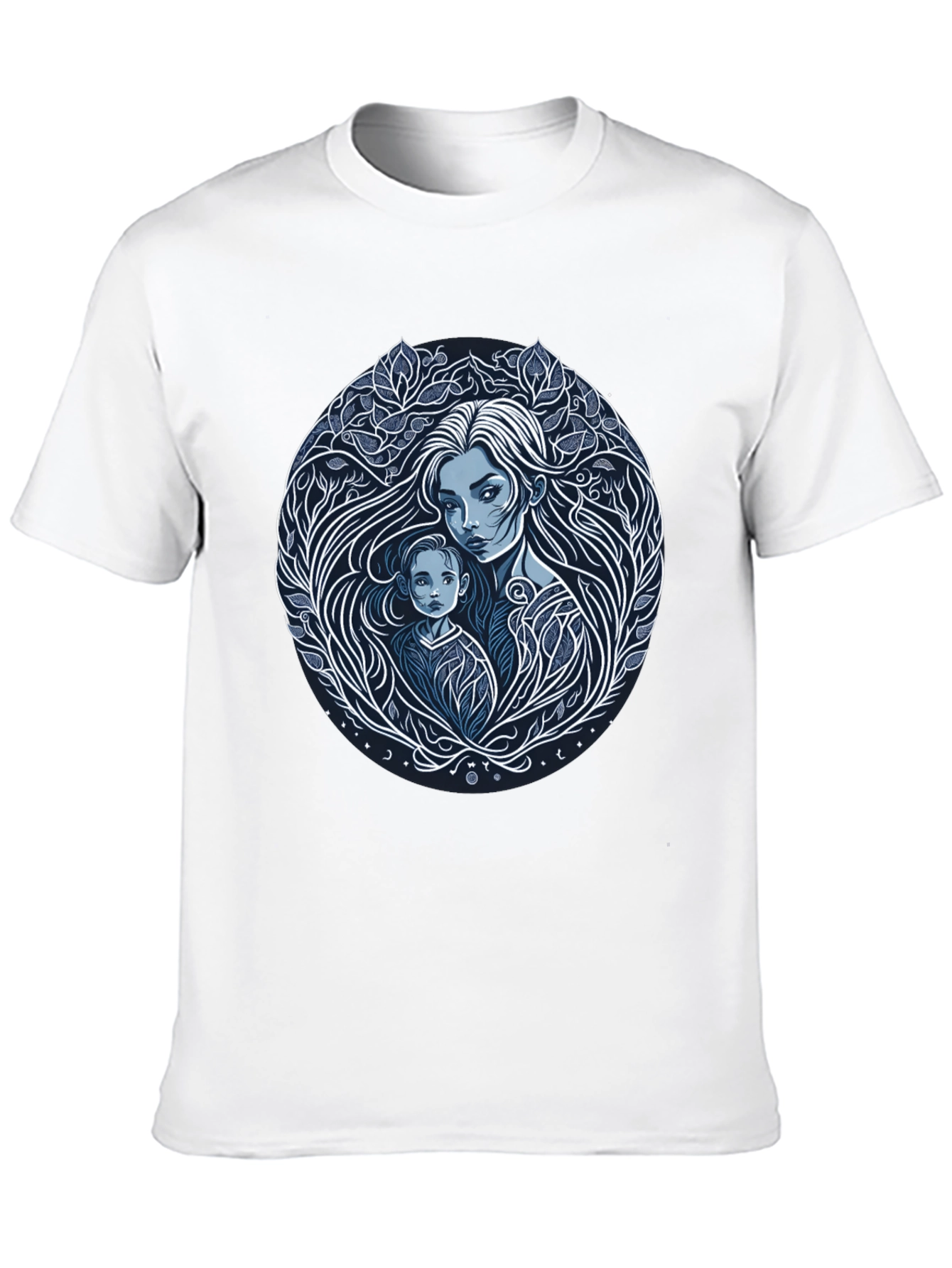 Mother and Child Graphic Tee - Black