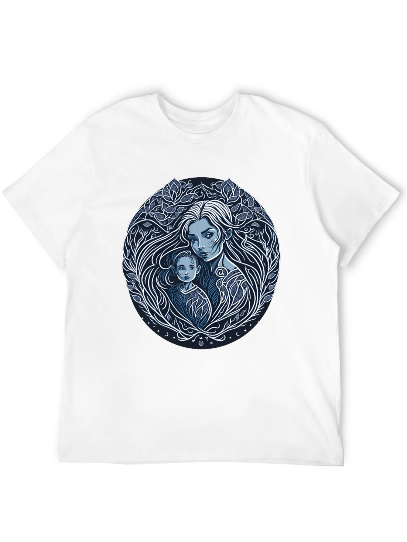 Mother and Child Graphic Tee - Black