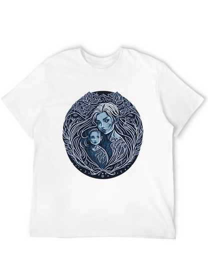 Mother and Child Graphic Tee - Black