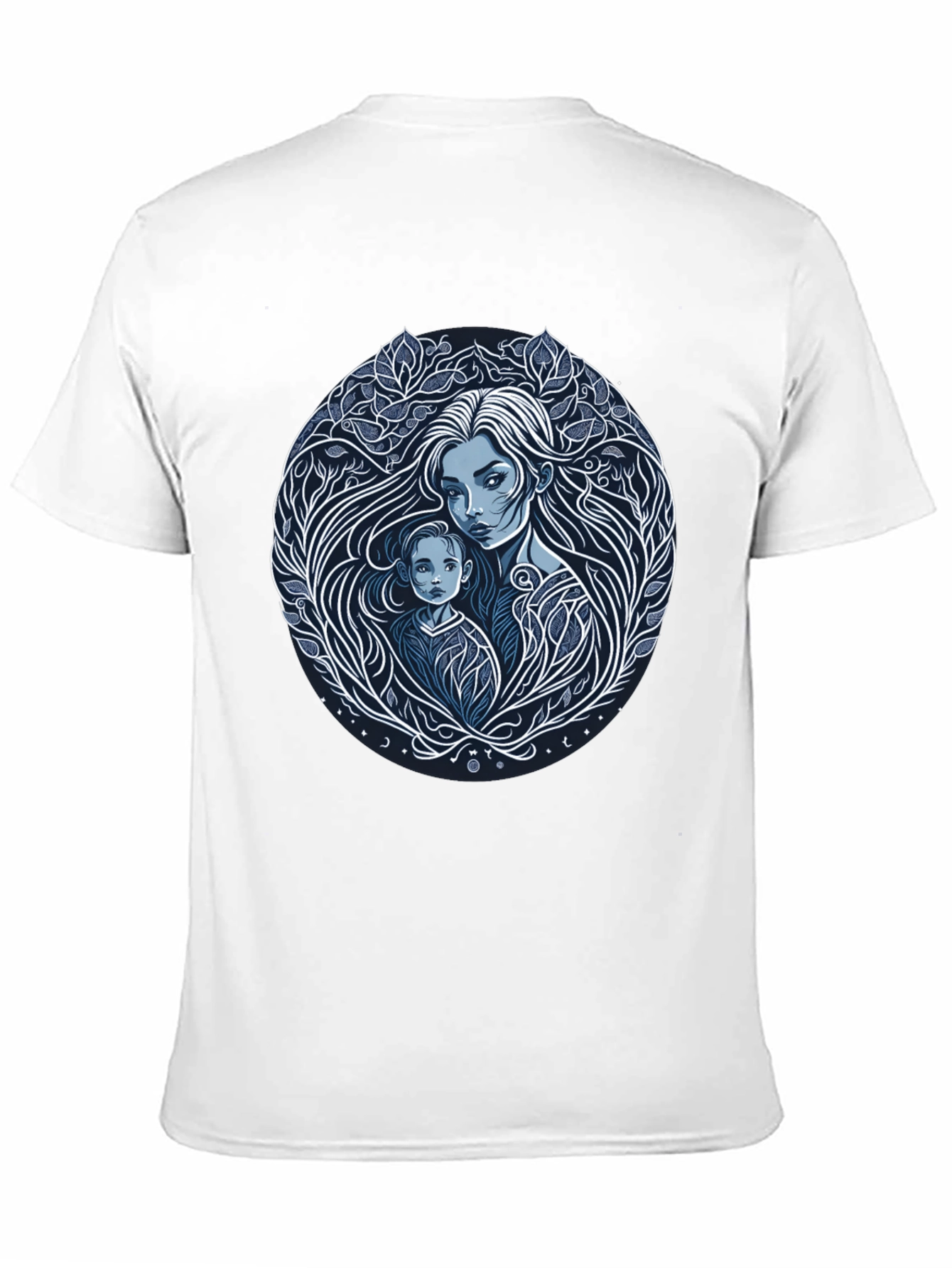 Mother and Child Graphic Tee - Black
