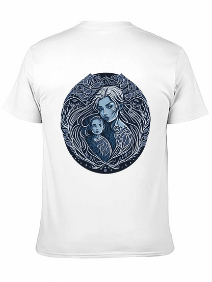 Mother and Child Graphic Tee - Black