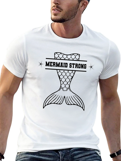 Mermaid Strong Graphic Tee - Black