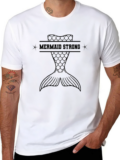 Mermaid Strong Graphic Tee - Black