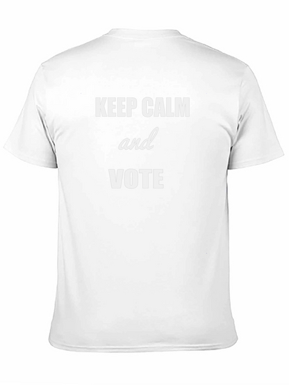 Keep Calm and Vote Graphic Tee - Black Cotton