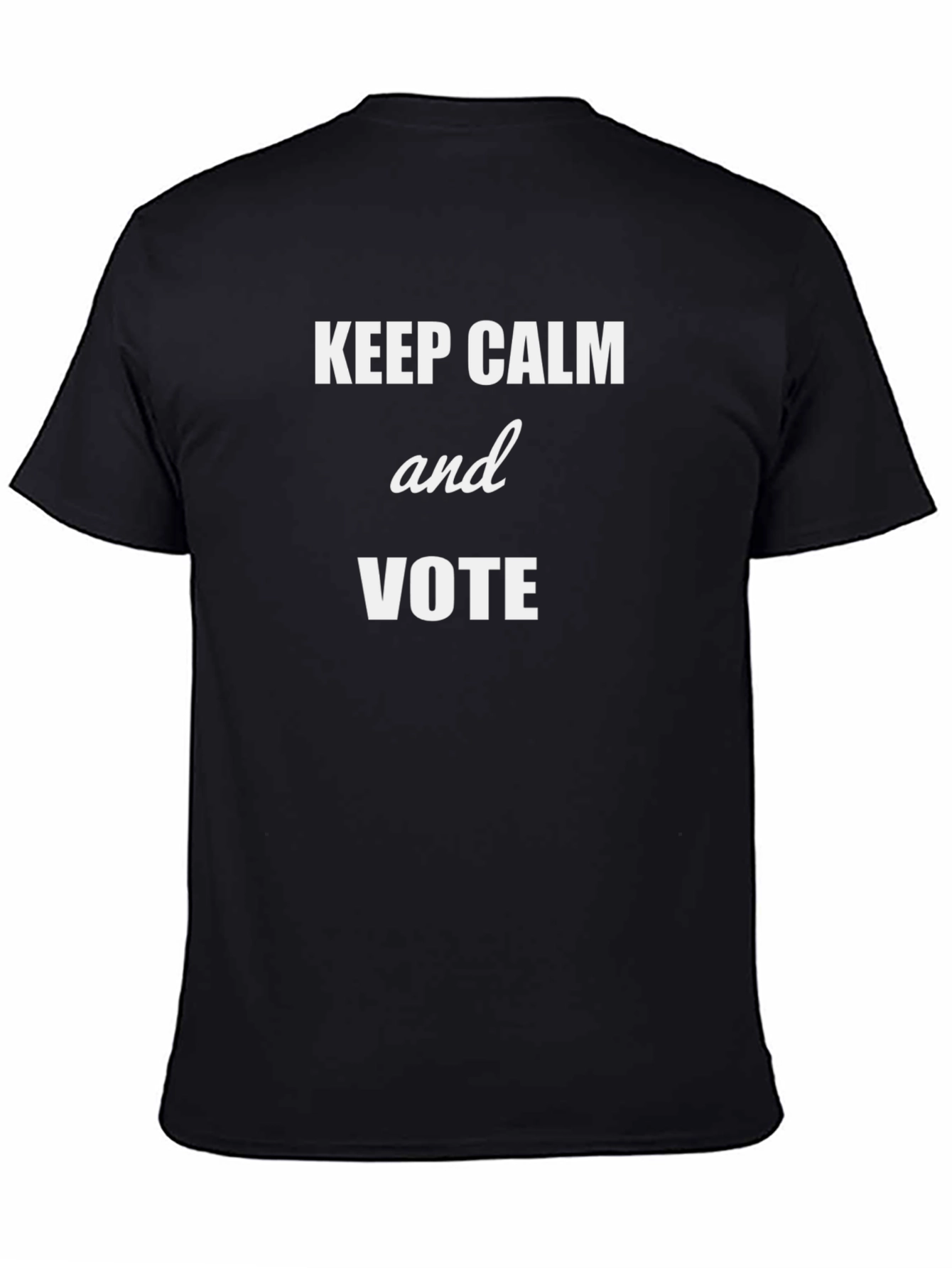 Keep Calm and Vote Graphic Tee - Black Cotton