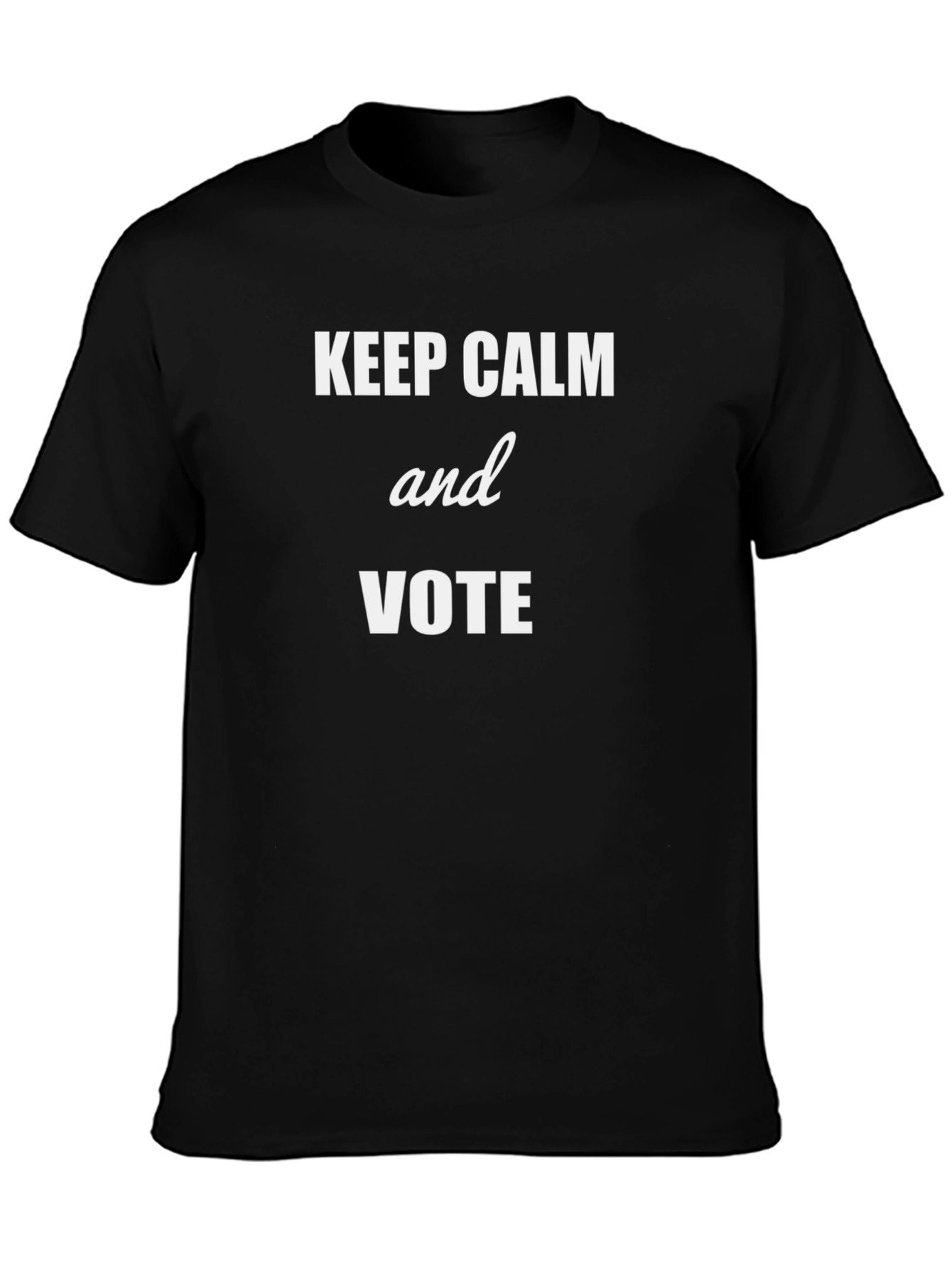 Keep Calm and Vote Graphic Tee - Black Cotton