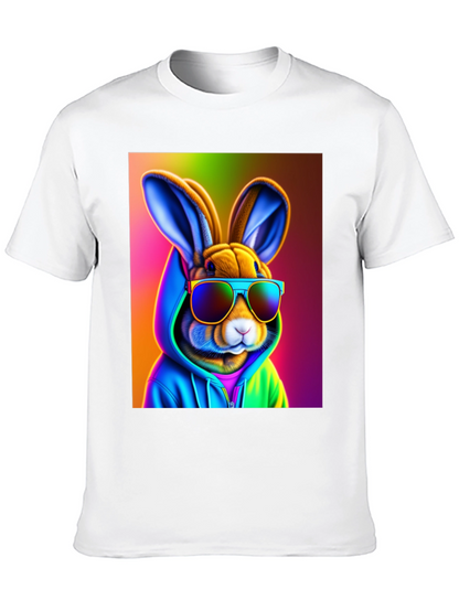 Cool Rabbit Tee: Rainbow Hoodie & Shades