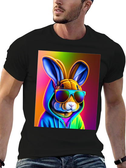Cool Rabbit Tee: Rainbow Hoodie & Shades