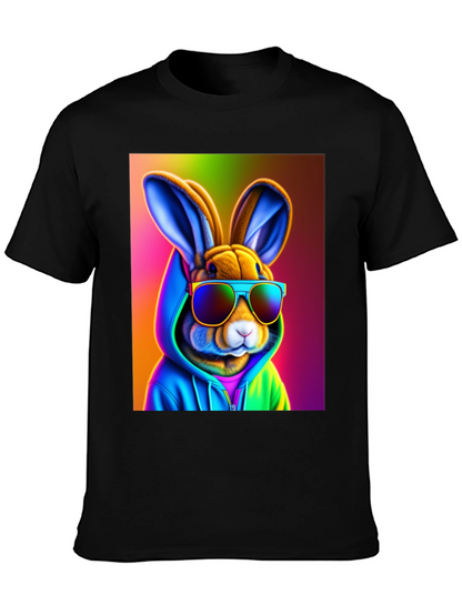 Cool Rabbit Tee: Rainbow Hoodie & Shades