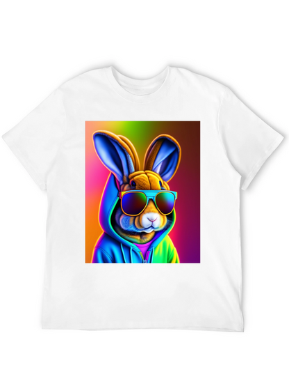 Cool Rabbit Tee: Rainbow Hoodie & Shades