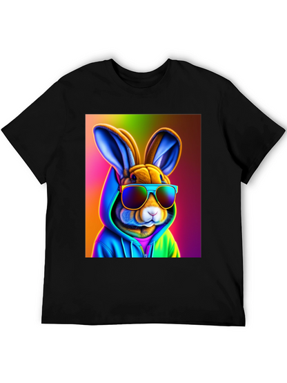 Cool Rabbit Tee: Rainbow Hoodie & Shades