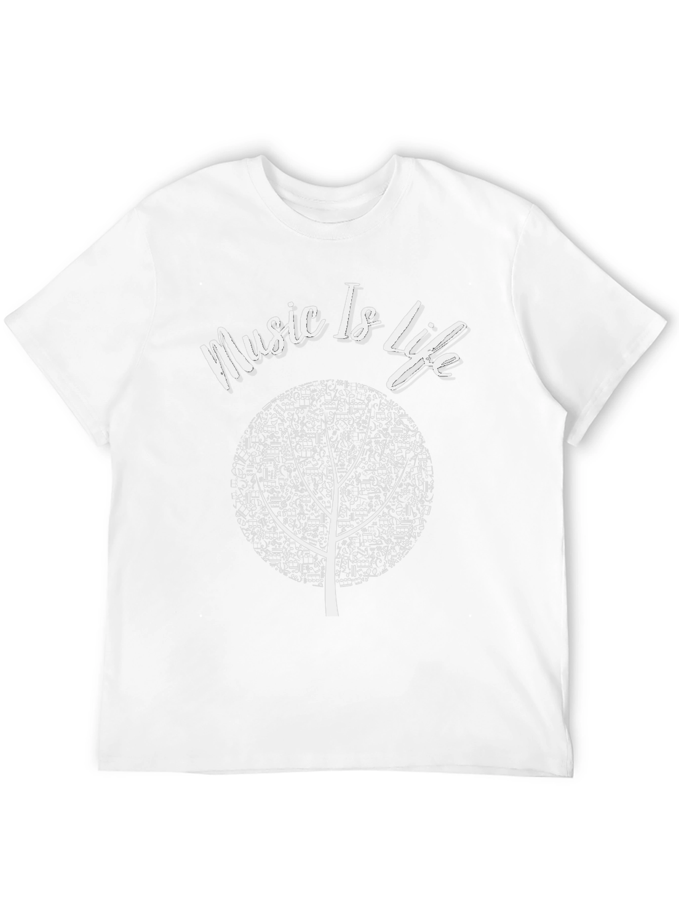 Music Is Life T-Shirt - Musical Tree Design