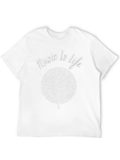Music Is Life T-Shirt - Musical Tree Design