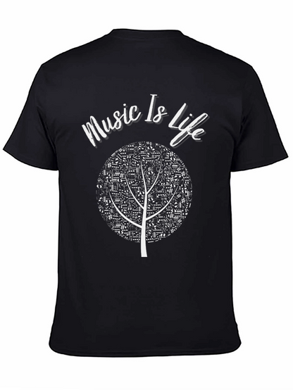 Music Is Life T-Shirt - Musical Tree Design