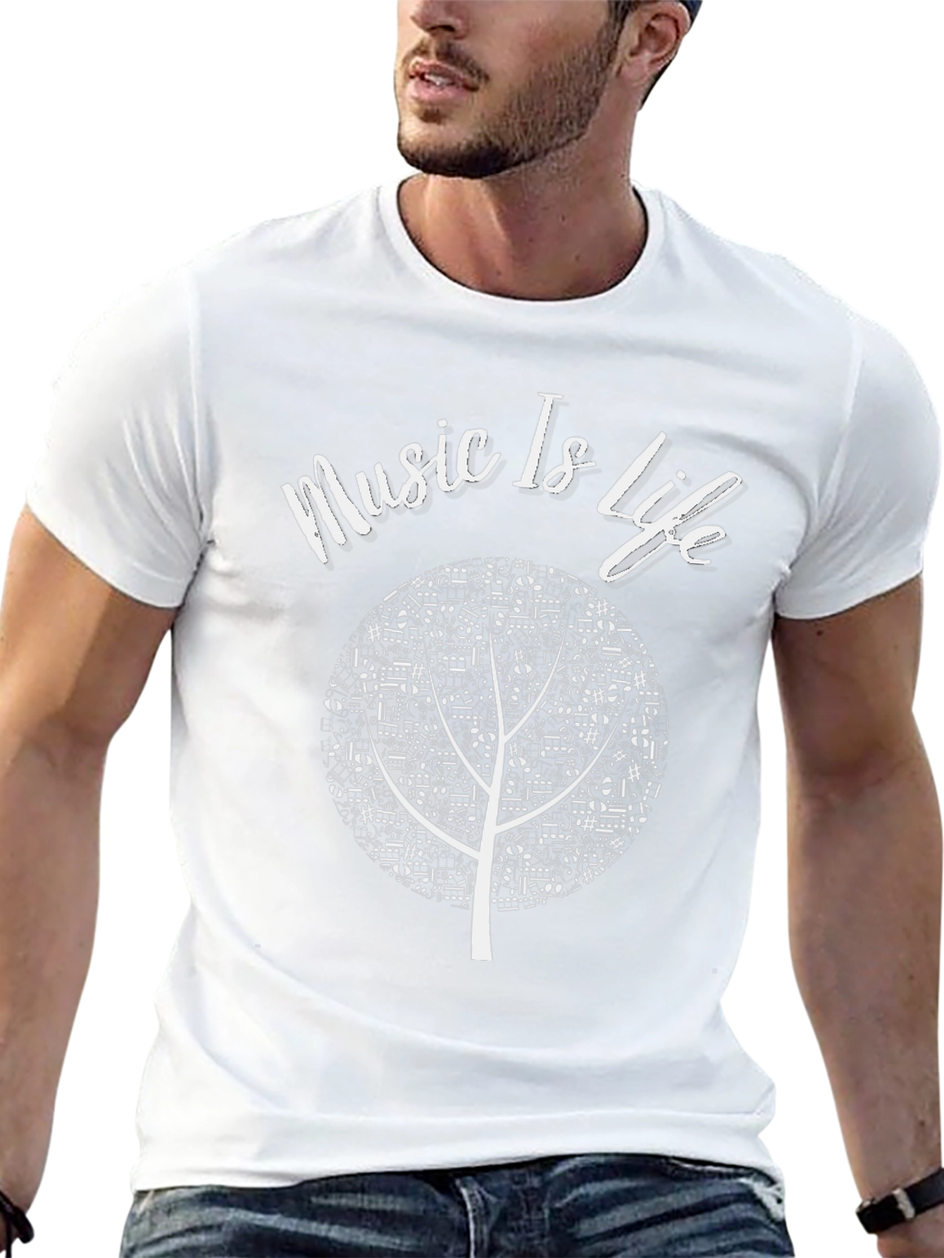 Music Is Life T-Shirt - Musical Tree Design