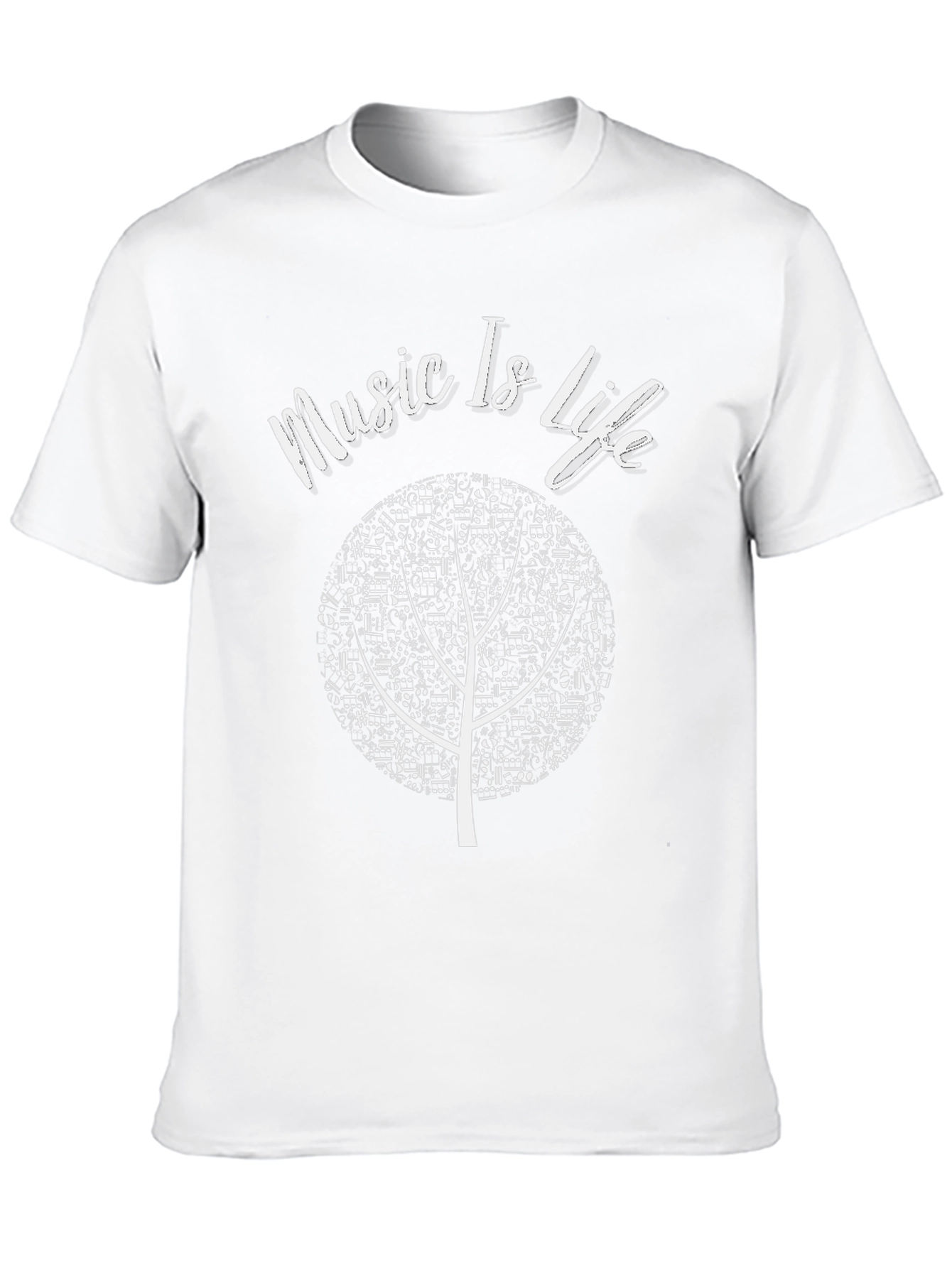Music Is Life T-Shirt - Musical Tree Design