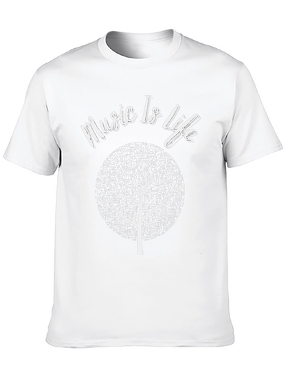 Music Is Life T-Shirt - Musical Tree Design