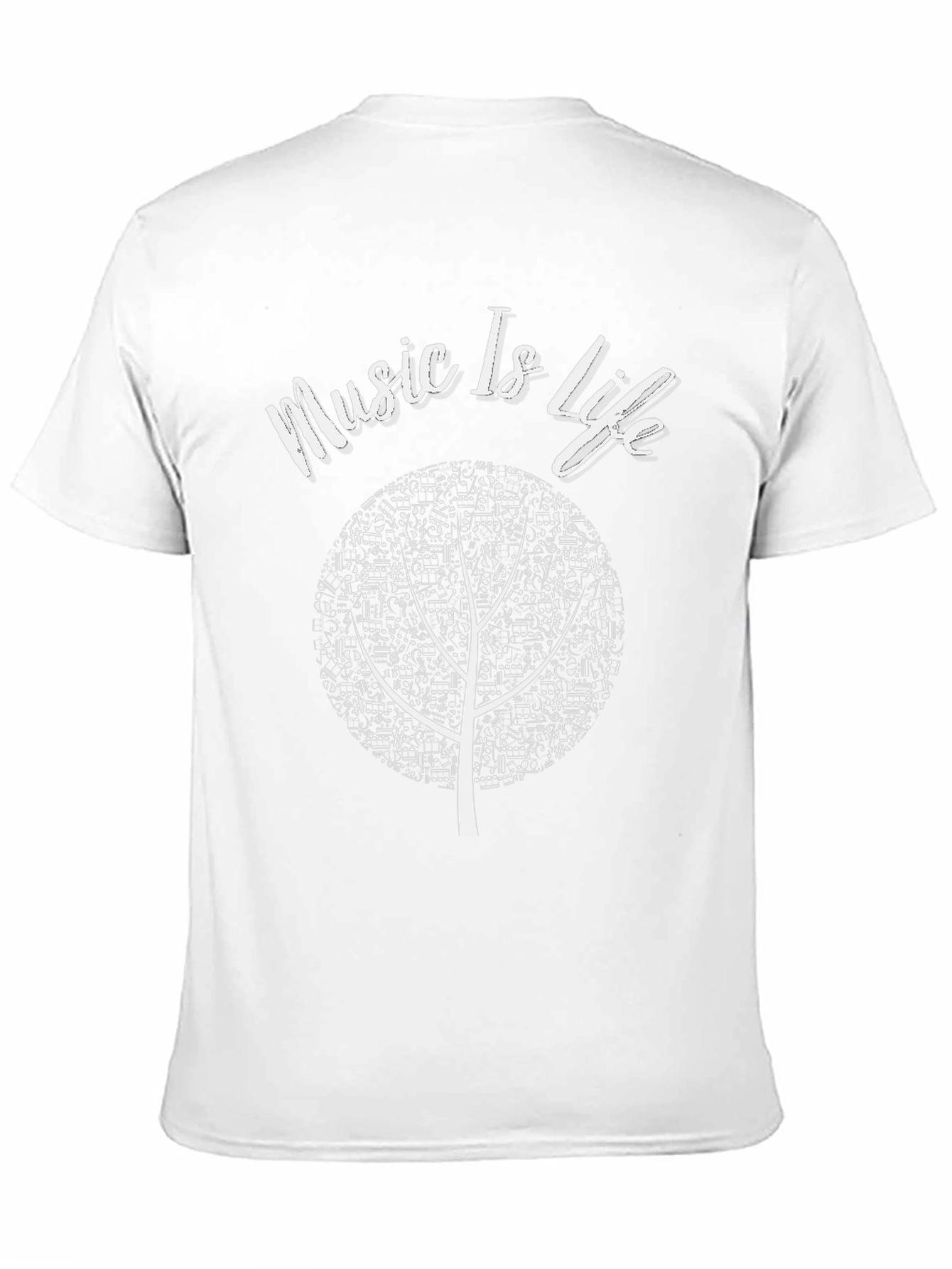 Music Is Life T-Shirt - Musical Tree Design