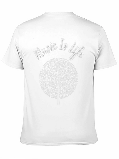 Music Is Life T-Shirt - Musical Tree Design