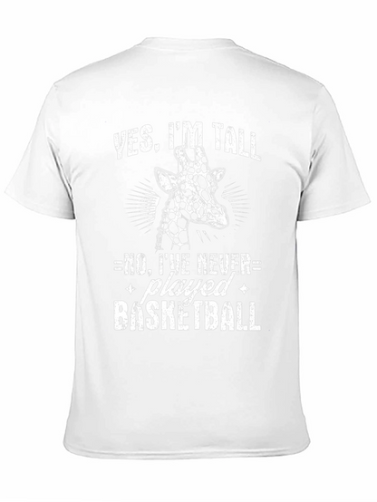 Funny Giraffe T-Shirt - Yes Im Tall Basketball Tee