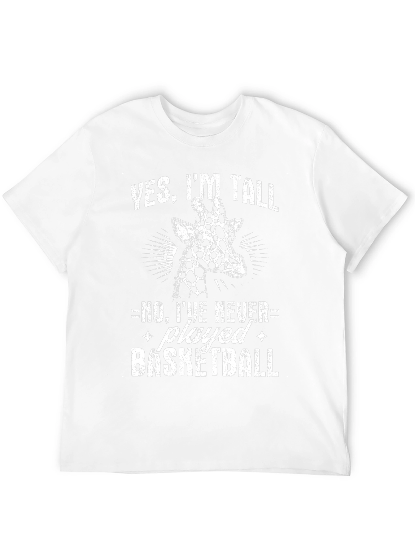 Funny Giraffe T-Shirt - Yes Im Tall Basketball Tee